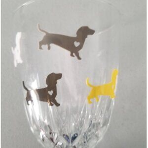 6pcs. Silicone Dachshund Self Adhesive Wine Marker Barware Glass Charm